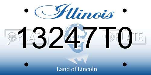 13247T0 Illinois License Plate