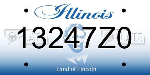 13247Z0 Illinois License Plate