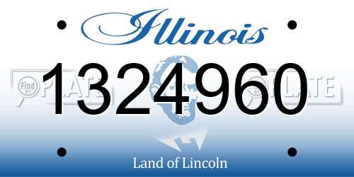 1324960 Illinois License Plate