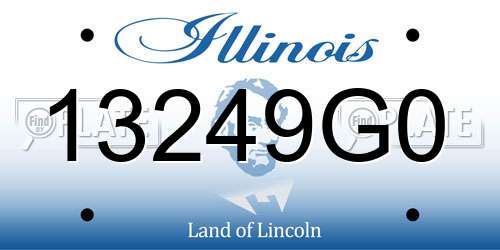 13249G0 Illinois License Plate