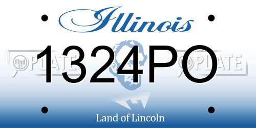 1324PO Illinois License Plate