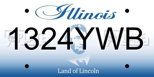 1324YWB Illinois License Plate