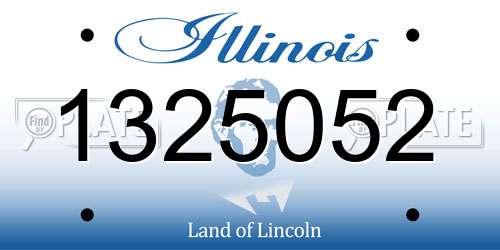 1325052 Illinois License Plate