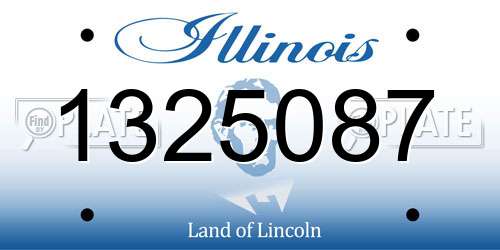 1325087 Illinois License Plate
