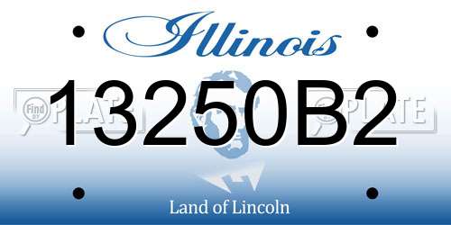 13250B2 Illinois License Plate