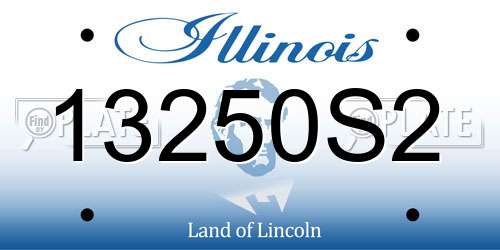 13250S2 Illinois License Plate