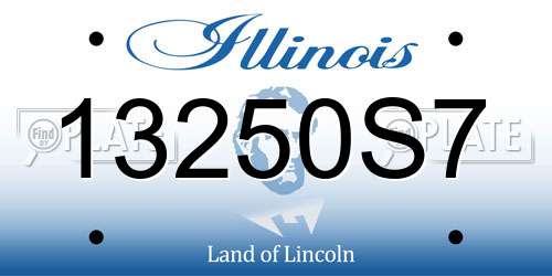 13250S7 Illinois License Plate