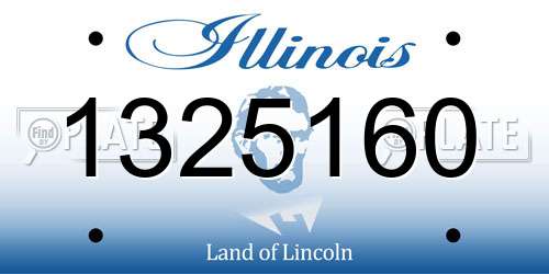 1325160 Illinois License Plate