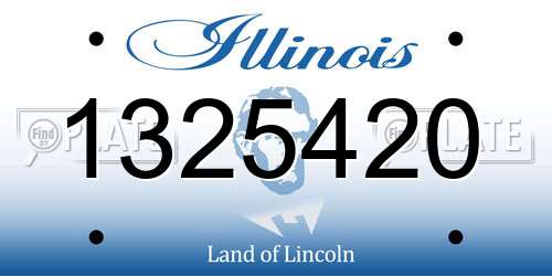 1325420 Illinois License Plate