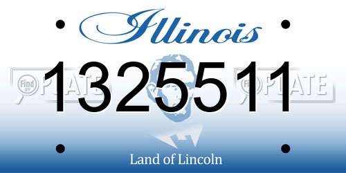 1325511 Illinois License Plate