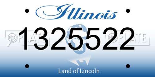1325522 Illinois License Plate