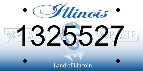 1325527 Illinois License Plate