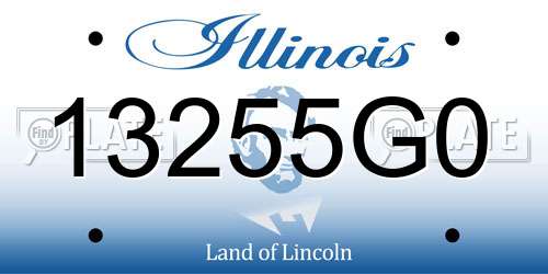 13255G0 Illinois License Plate