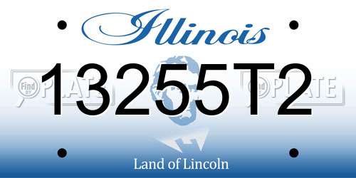 13255T2 Illinois License Plate