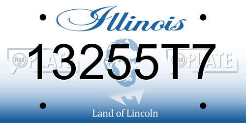13255T7 Illinois License Plate
