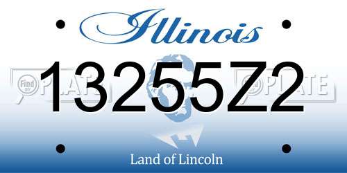 13255Z2 Illinois License Plate