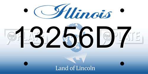 13256D7 Illinois License Plate