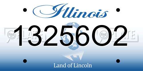 13256O2 Illinois License Plate