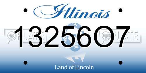 13256O7 Illinois License Plate