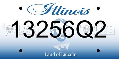13256Q2 Illinois License Plate