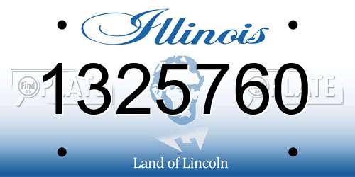 1325760 Illinois License Plate