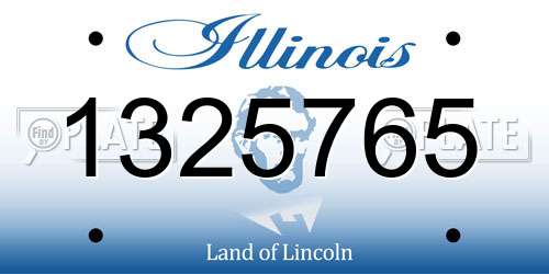 1325765 Illinois License Plate