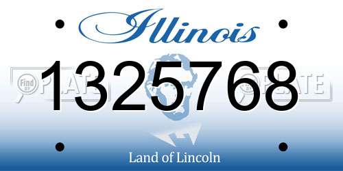 1325768 Illinois License Plate