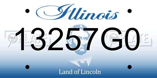 13257G0 Illinois License Plate
