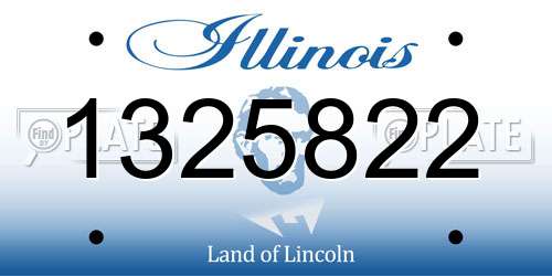 1325822 Illinois License Plate
