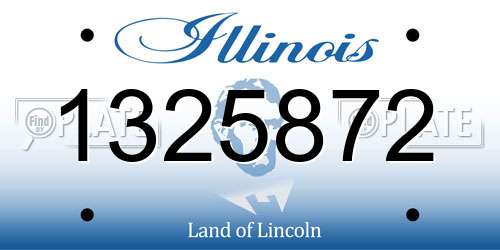 1325872 Illinois License Plate