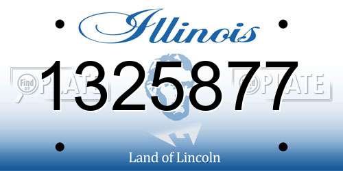 1325877 Illinois License Plate