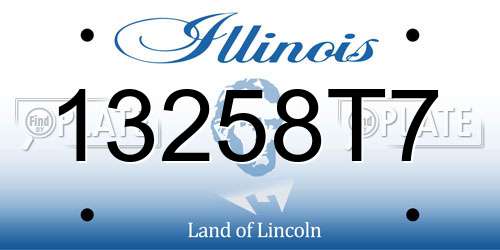 13258T7 Illinois License Plate