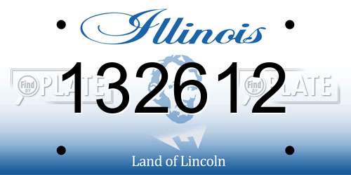 132612 Illinois License Plate