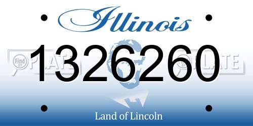 1326260 Illinois License Plate