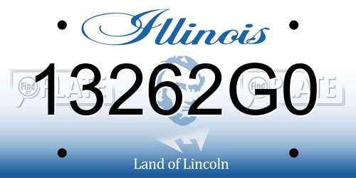13262G0 Illinois License Plate