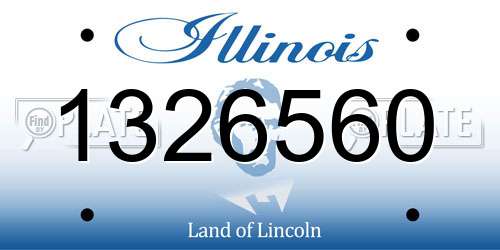 1326560 Illinois License Plate