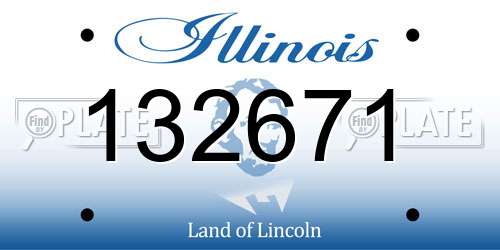 132671 Illinois License Plate