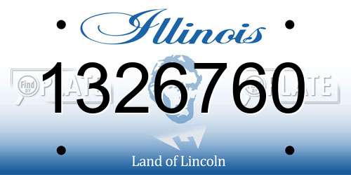 1326760 Illinois License Plate