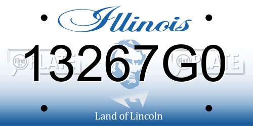 13267G0 Illinois License Plate