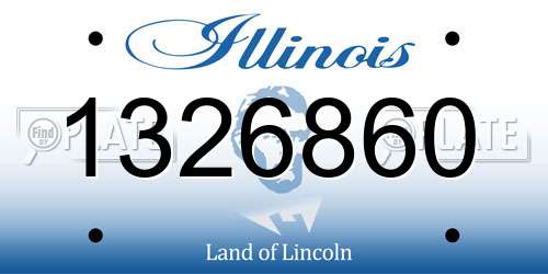 1326860 Illinois License Plate