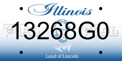 13268G0 Illinois License Plate