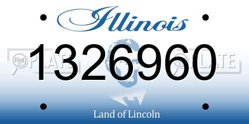 1326960 Illinois License Plate