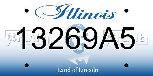 13269A5 Illinois License Plate
