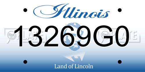 13269G0 Illinois License Plate