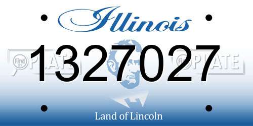 1327027 Illinois License Plate
