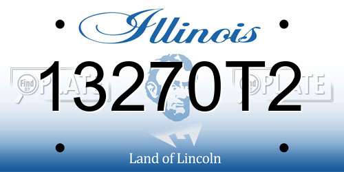 13270T2 Illinois License Plate