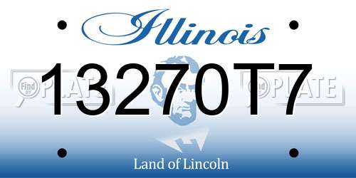 13270T7 Illinois License Plate