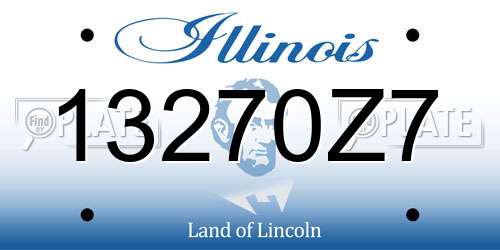 13270Z7 Illinois License Plate