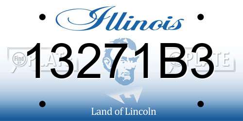 13271B3 Illinois License Plate