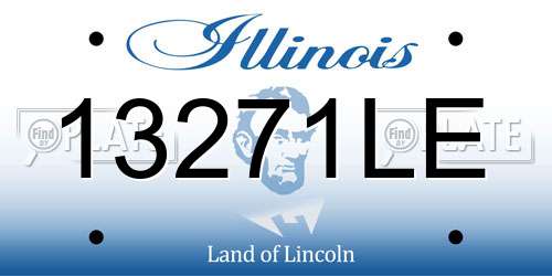 13271LE Illinois License Plate
